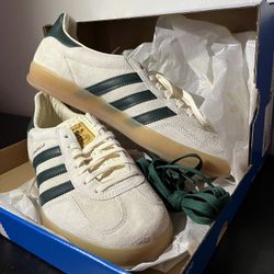 Adidas Gazelle Indoor Cream White Collegiate Green Gum - New