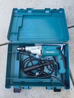 Makita-6.6 Amp 1/2 in. Corded Variable Speed Hammer Drill with Torque Limiter Side Handle Depth Gauge Chuck Key Hard Case $170