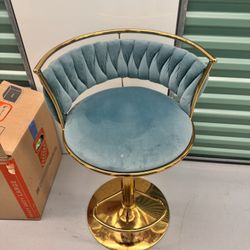 Velvet teal bar stools 