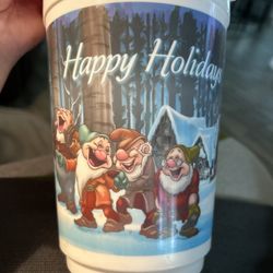Walt Disney World Holiday Snow White Seven Dwarfs Popcorn Bucket
