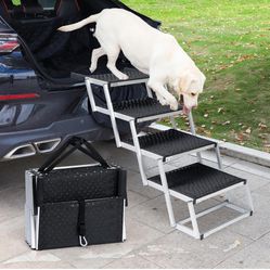Dog Stairs for Car 4 Steps , Aluminum 