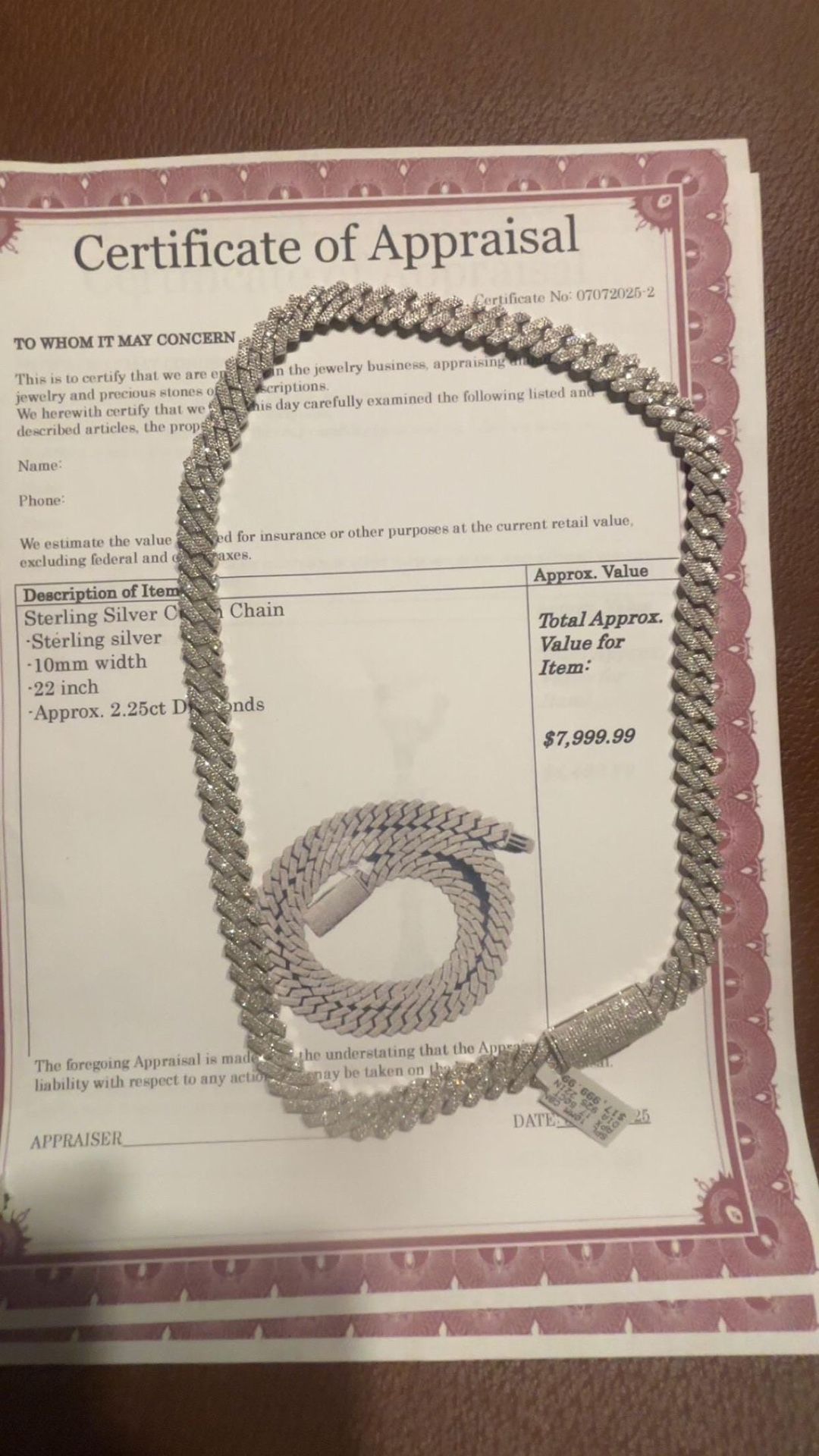 Silver Cuban Link Chain