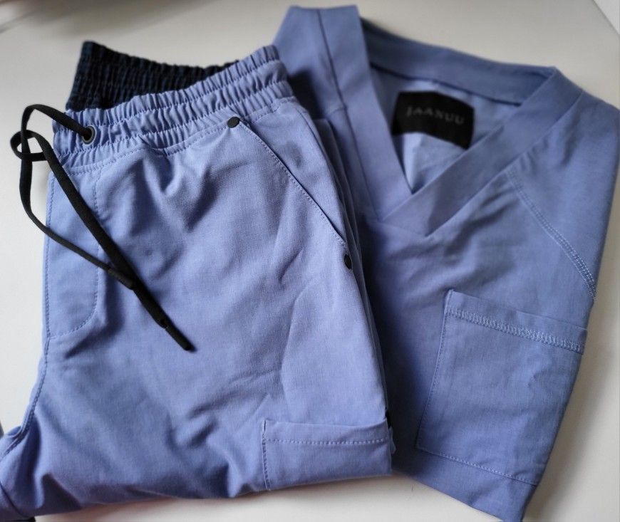 Jaanuu Men's Scrub Set - Periwinkle Blue XS
