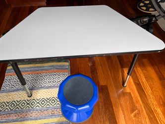 Kids Activity Table + ECR4Kids Wobble Stool – Adjustable Height