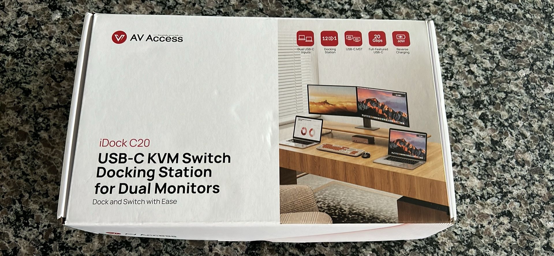 AV Access USB Docking Station for 2 Laptops/Dual Monitors