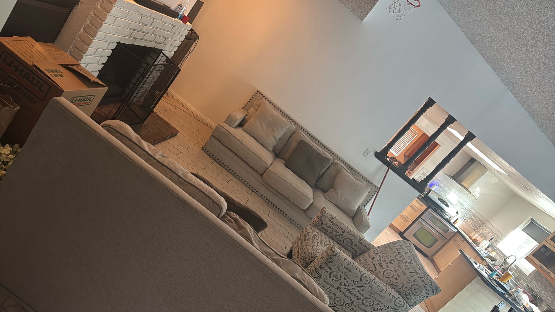 Beige Couch & Love Seat