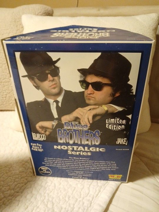 BLUES BROS. JAKE & ELWOOD. Collectable DOLLS FULLY Articulated Figures The Nostalgic Series ! $30.00. For PAIR !!