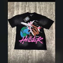Black Hellstar Worldwide Tee – Medium | Streetwear Essential | Clean Fit & Fast Sale
