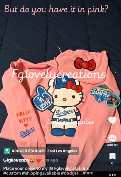 Hello kitty dodgers hoodie