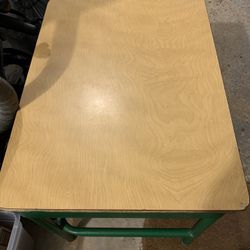 Early Elementary School Student Desk With Open Front Book Storage