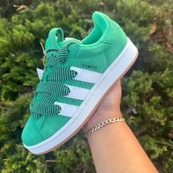 Adidas campus white and green 