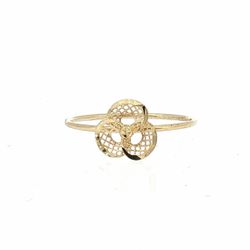 Woman’s Ladies 10k Yellow Gold Delicate Filigree Flower Ring Size 7 GP3137826