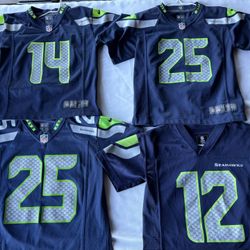 Kids 5/6, 7 and 8 Seahawks jerseys