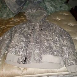 Aeropostale Forest Camo Hooded Workwear Jacket