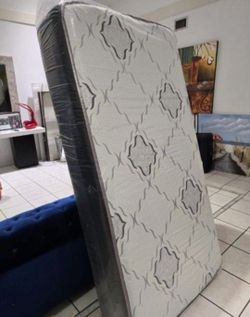 New TWIN SIZE MATTRESS WITH BOXSPRING SET COLCHONES NUEVOS INDIVIDUALES NEW TWIN SIZE MATTRESS WITH BOXSPRING SET 