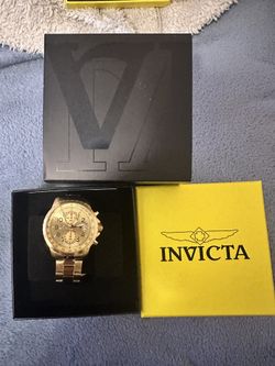 Invicta Specialty Men 45mm Stainless Steel Gold Gold Dial VD51
