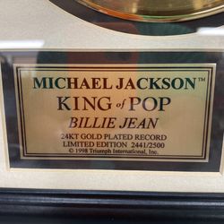 Michael Jackson 24k Gold Plated Record Limited Edition