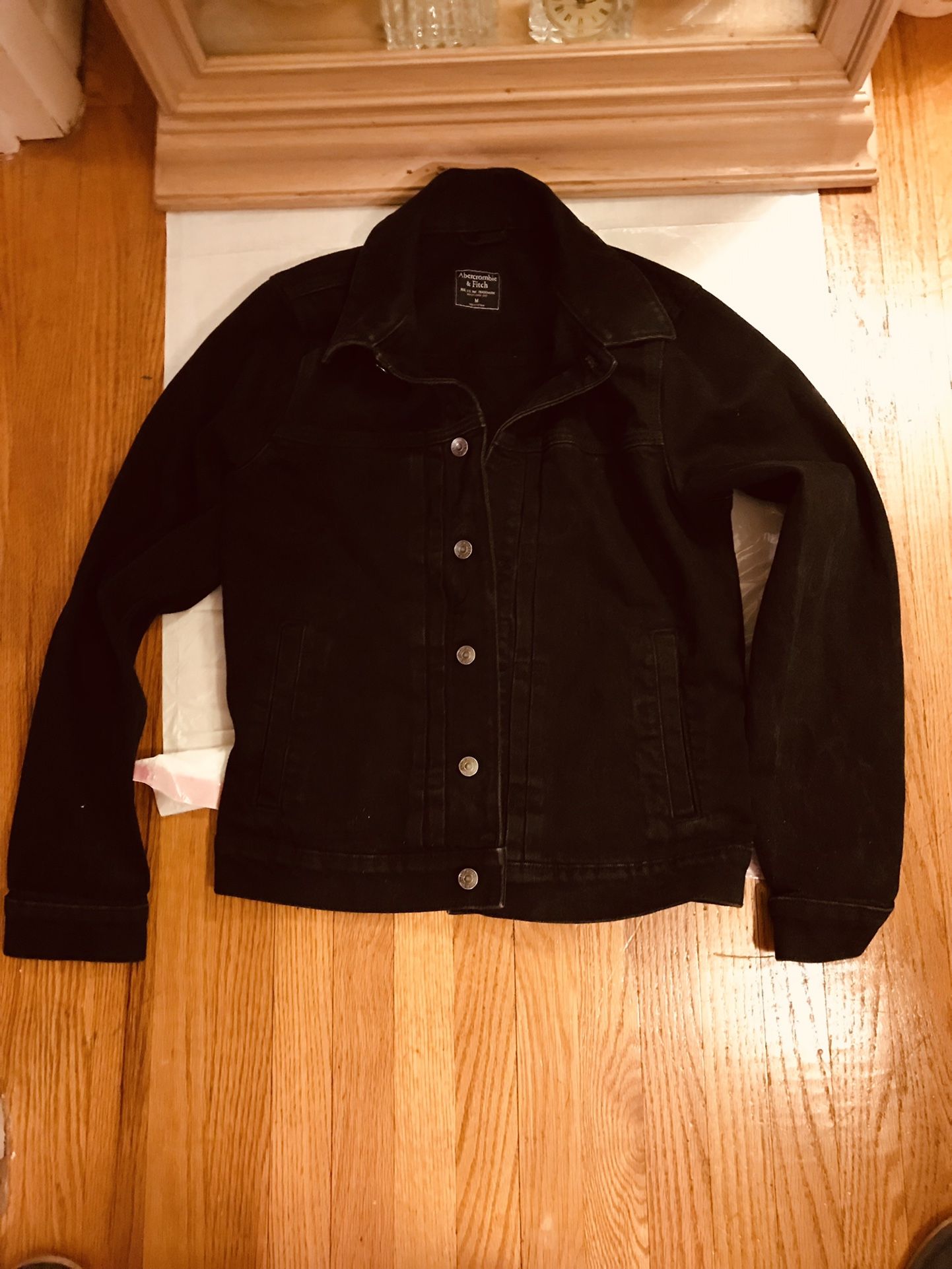 Abercrombie & Fitch Mens (M) Black Denim Jacket