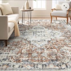 9x12 Washable Area Rug Carpet Beige Brand New 
