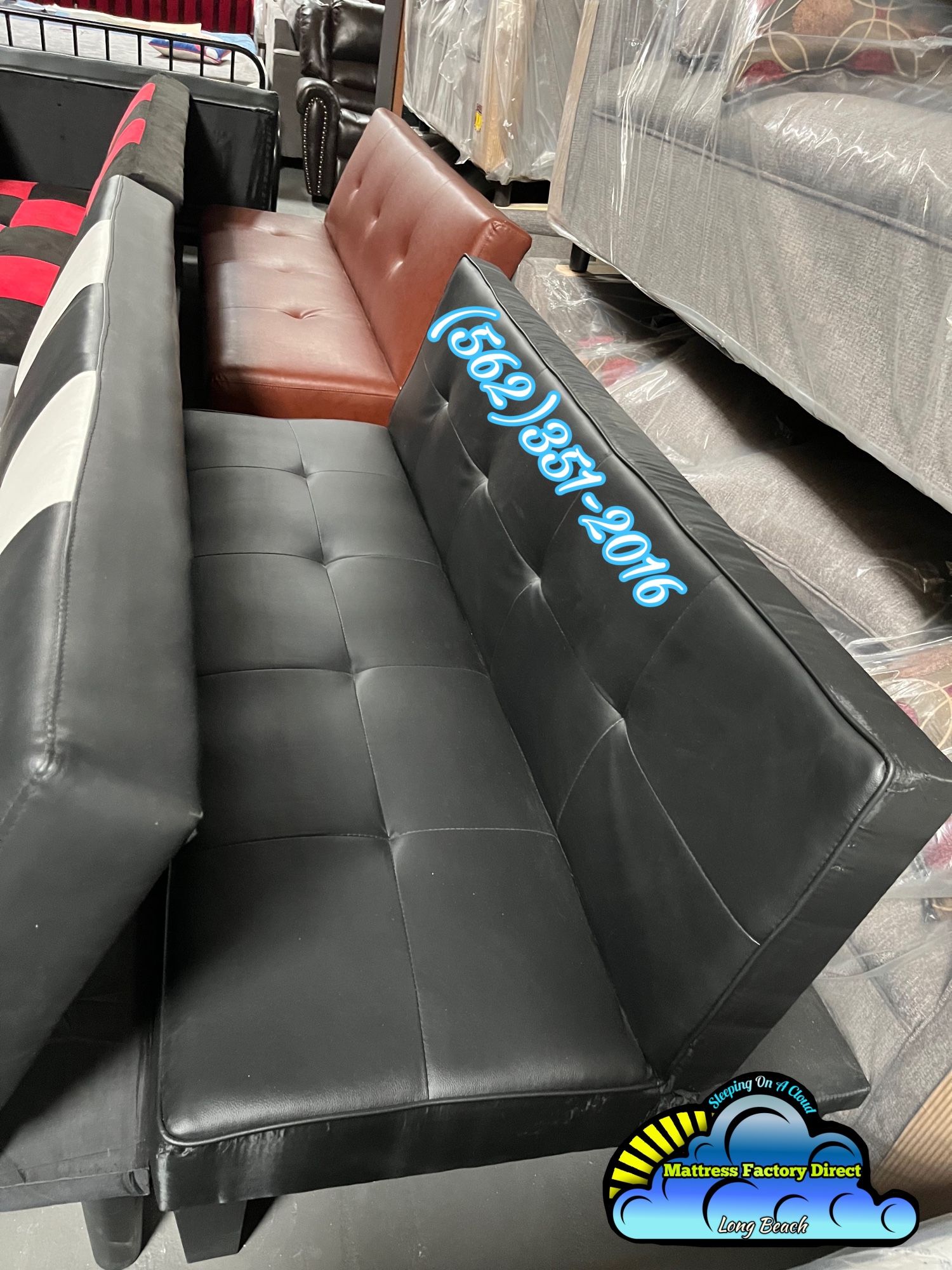 Black Futon Couch New Sofá Bonito Cama Convertible