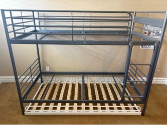 IKEA bunk bed with trundle pull out.