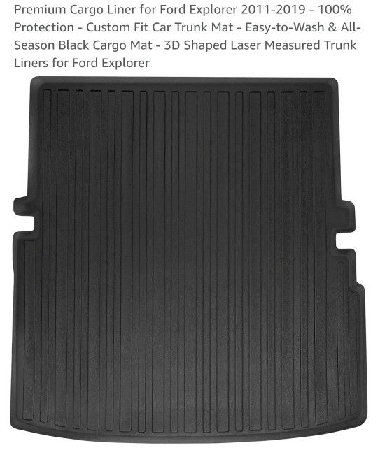 Cargo Liner for Ford Explorer 2011-2019 - 100% Protection - Custom Fit Car Trunk Mat