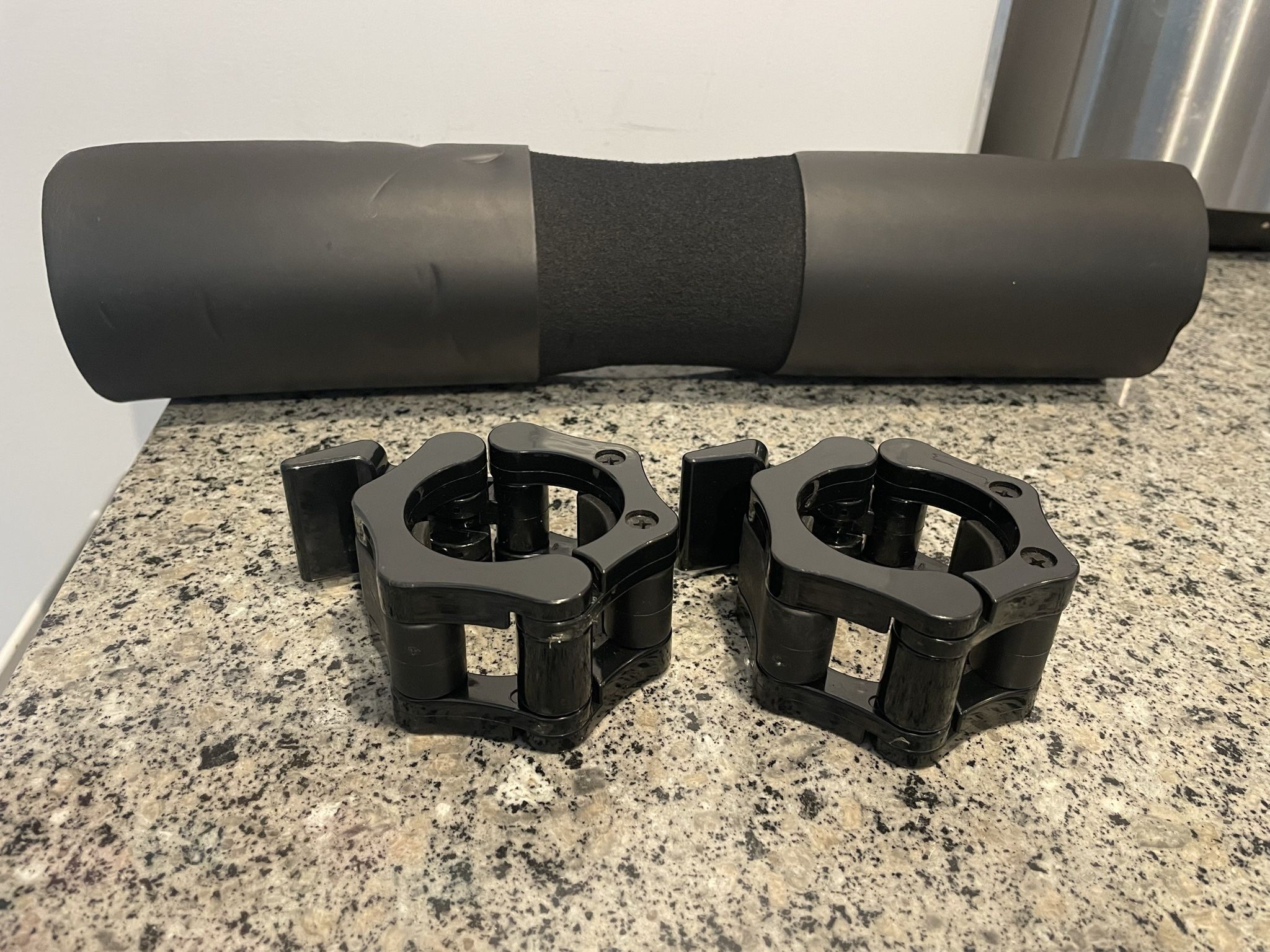 Barbell Pad And Weight Clamps