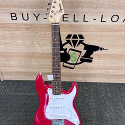 Fender Mini Red Squier Affinity Mini Stratocaster V2 Electric Guitar Dakota Red