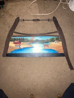 Hand painted crosscut bow saw