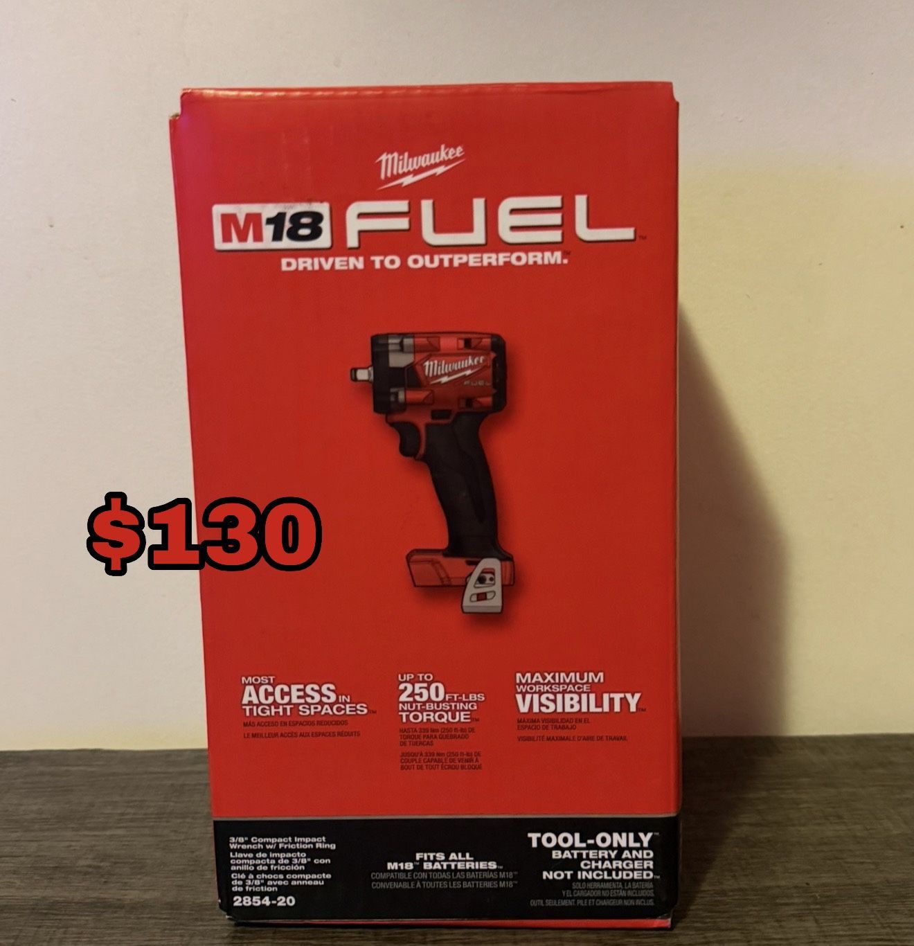 Milwaukee 3/8" Compact Impact Wrench W/ Friction Ring 2854-20 (Tool-Only)