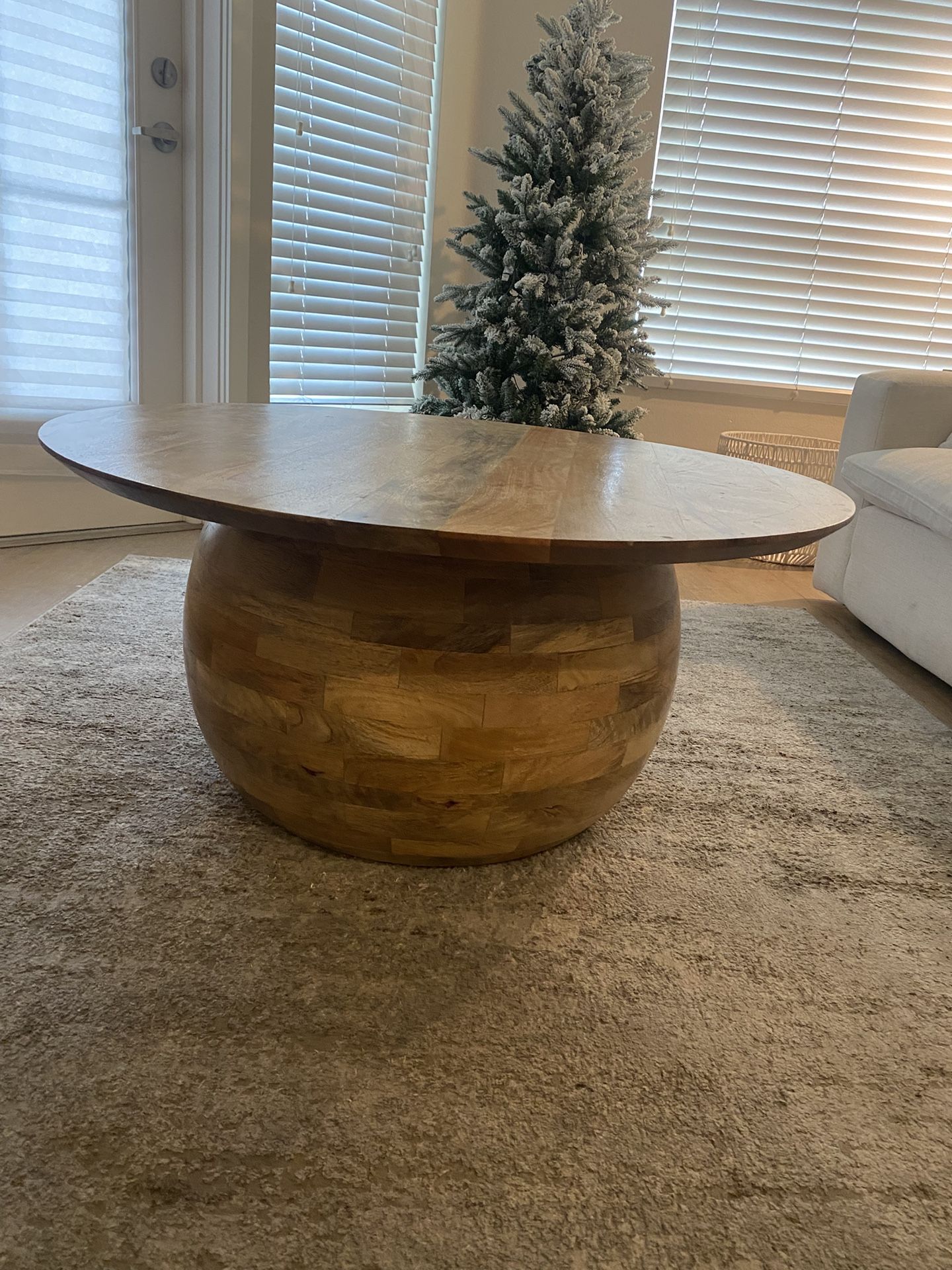 Round Driftwood Wood Ball Coffee Table