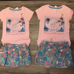 Little Mermaid Outfits (brand new) - sizes 4/5 and 6/6X
