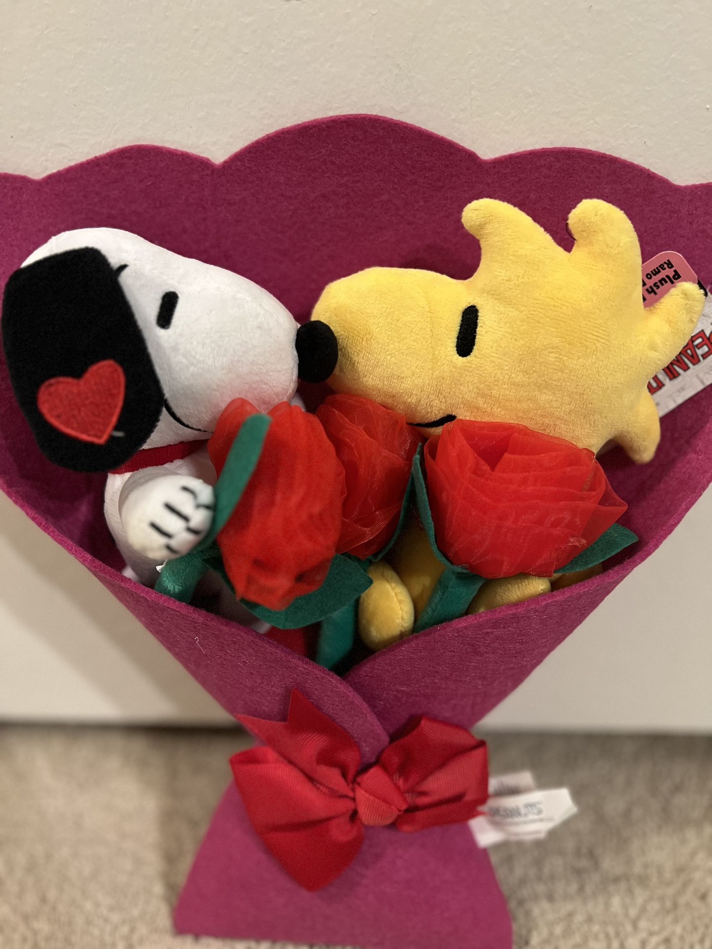 Peanuts, Snoopy and Woodstock Plush Valentine's Bouquet, Multi-Color, All Ages
