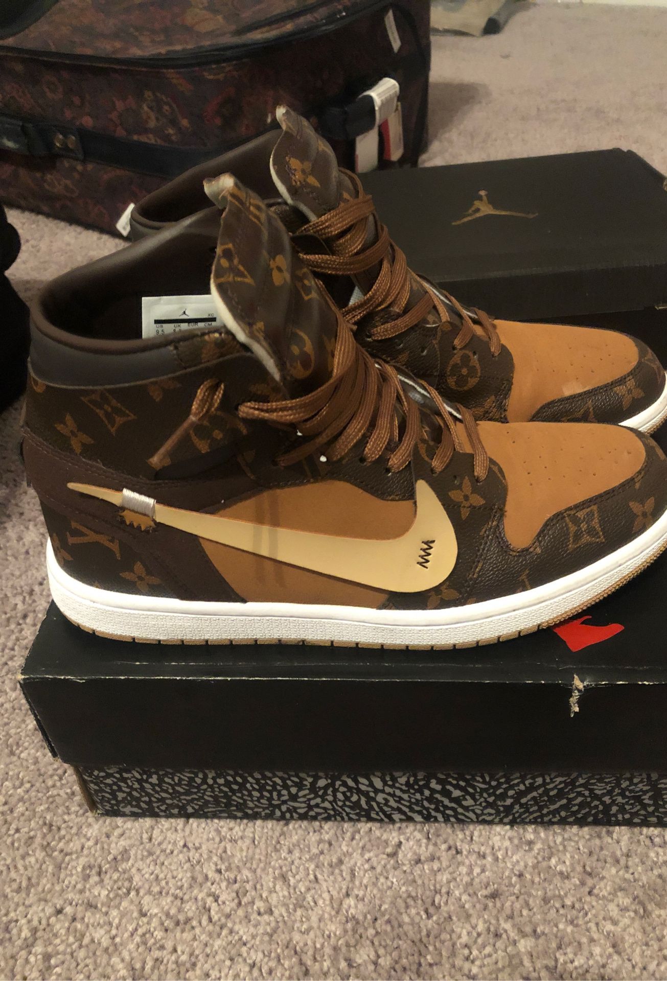 Off white Louis Vuitton air Jordan 1s lit fire