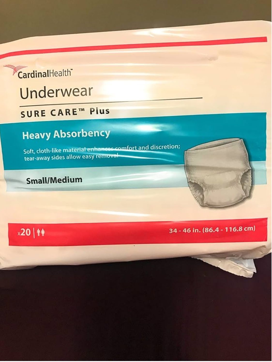 NEW  Cardinal Health Sure Care Plus Underwear, Heavy Absorbency