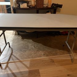 Wood folding table 60inch x 30inch