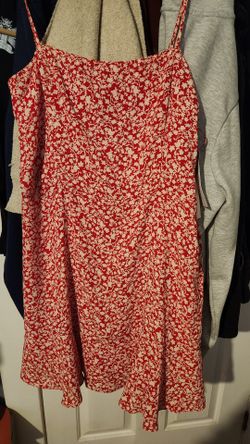 Red Floral Dress (M)