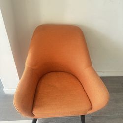 Modern Accent Chair – Burnt Orange / Rust Color