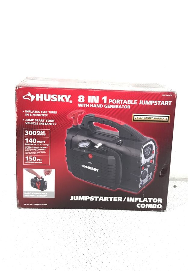 Husky 8 in 1 portable jumpstart