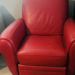 Beautiful Red Leather Recliner