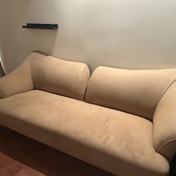 Suede Couch and chair Set(barely used)