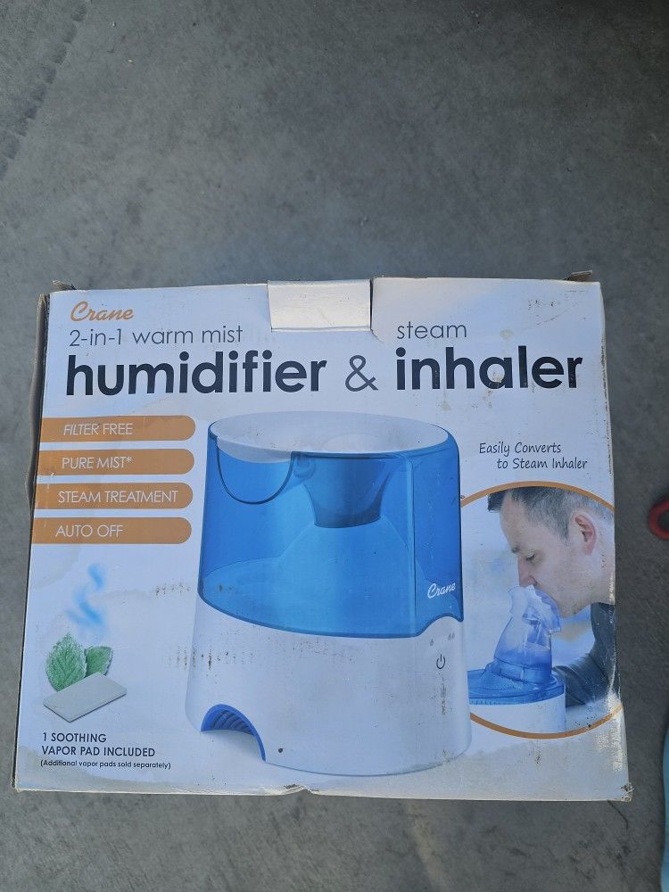Crane EE-5202 Inhaler & Warm Mist Humidifier, 0.5 Gallon