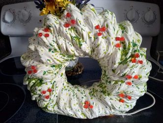 Christmas Wreath Ceramic, Lights Up