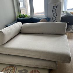 Light Beige/ Alabaster Couch Cushions and Bolsters