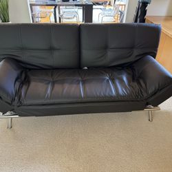 Leather Couch / Futon/ Adjustable With Power