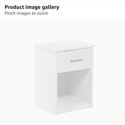 Furinno Tidur Nightstand, Solid White