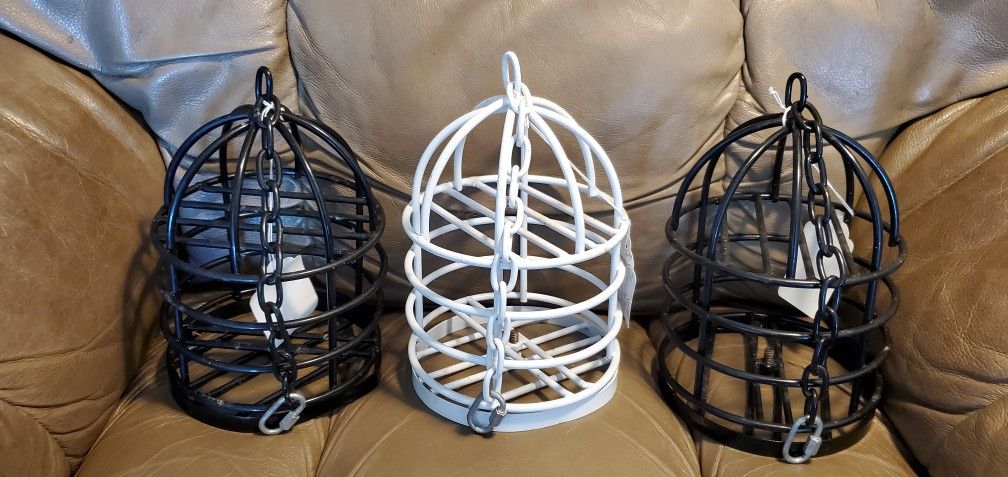 3 Parrot Bird Stainless Steel  Fruit Veggie Holders