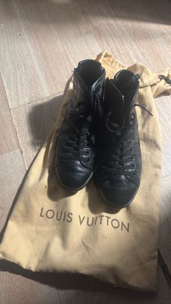 Louis Vuitton Black Leather High-Top Sneakers