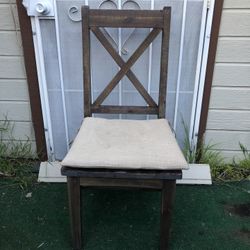 Wood Chair With Cushion