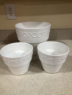 Crate & Barrel Popcorn Bowls